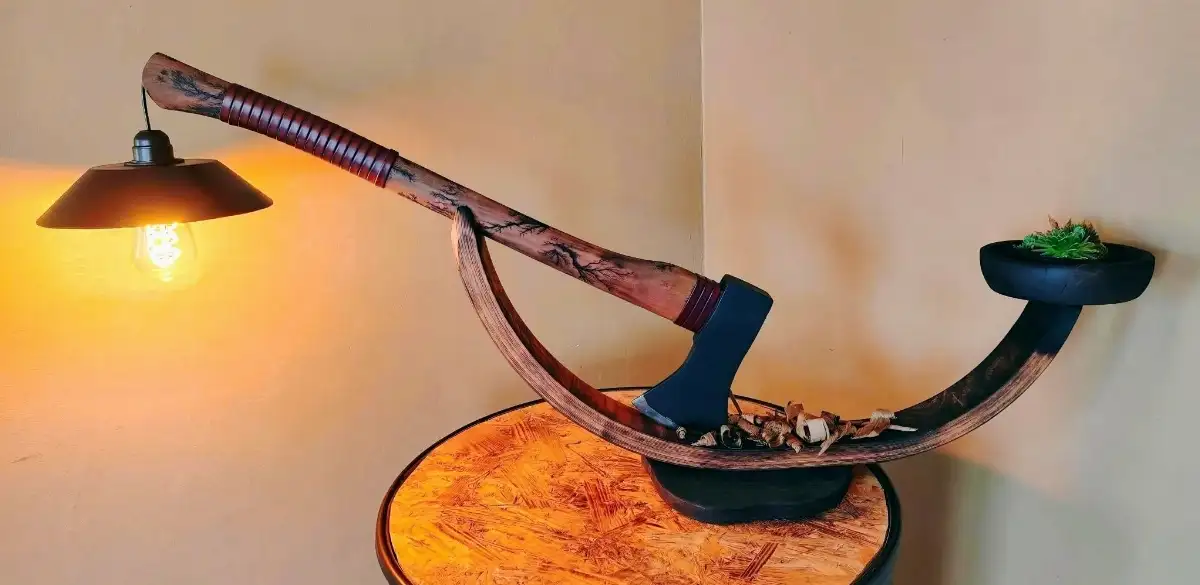Lampe H coque de bateau avec fleur